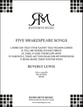 Five Shakespeare Songs SSA choral sheet music cover